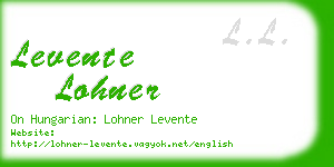 levente lohner business card